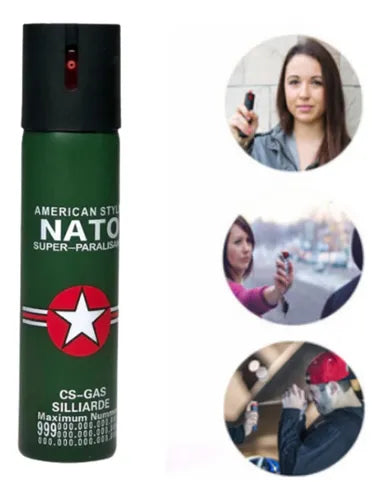 🔐 Defensa Personal NATO Super Paralisante CS Gas – 110 ml